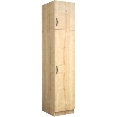 TopMebel Шкаф с една врата от меламин Victoria с шкафче в цвят дъб 50x60x240см