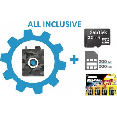 Nastavení fotopasti + SIM karta + 32GB SD karta + baterie