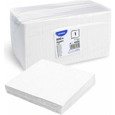 Wimex Bílý ubrousek papírový 1vrstvý 30x30cm 500ks