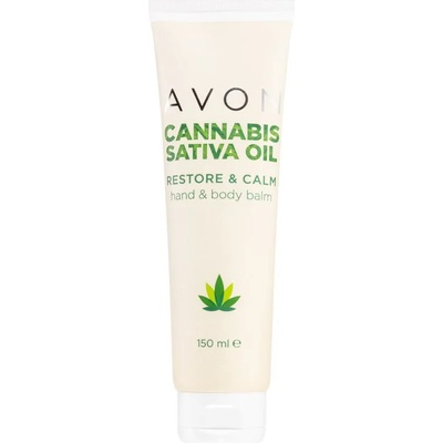 Avon Cannabis Sativa Oil Restore & Calm крем за ръце и тяло с конопено масло 150ml