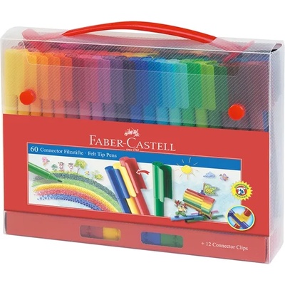 Faber-Castell Флумастери Connector, 60 цвята (O1010180051)