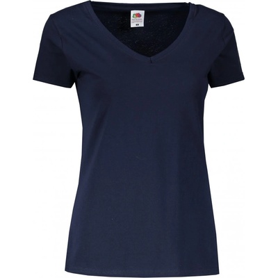 FRUIT OF THE LOOM LADY FIT VALUEWEIGHT V-NECK T deep NAVY