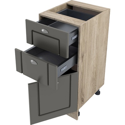 ИРИМ Долен кухненски шкаф Сити АРФ-Цимент мат-06-53 десен 40 см