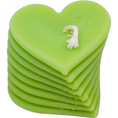 Svíčkománie3D Srdíčkový sloup zelená 65 g
