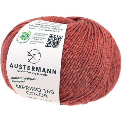 Austermann MERINO 160 EXP COLOR - 100% merino vlna - Ručně pletací příze Barva: 1213 GRANAT