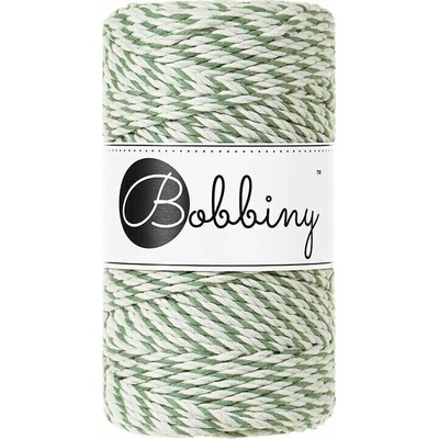 Bobbiny 3PLY Macramé Rope 3 mm 100 m Magic Green Šňůra