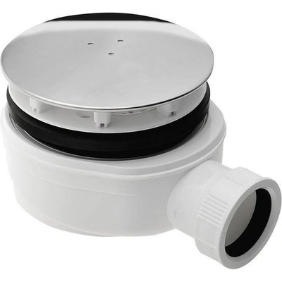 Polysan Vaničkový sifon, průměr otvoru 90 mm, DN40, extra nízký, krytka chrom 1722C