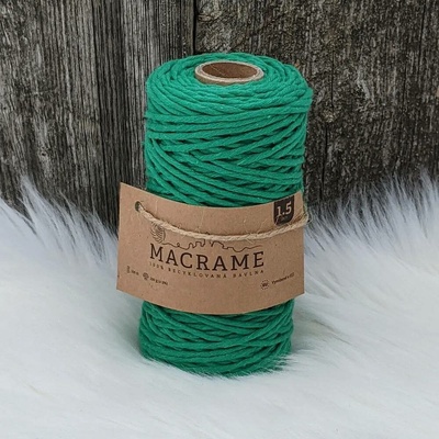Velká vlna Macrame 1,5mm Smaragd