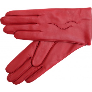 Špongr Alma dámske kožené rukavice s kašmírovou podšívkou červené