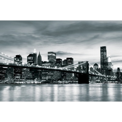 Postershop Fototapeta Brooklyn Bridge černobílý rozměry 104x152,5 cm