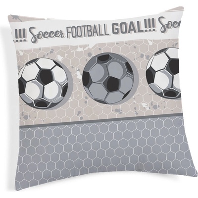 Made in Italy Futbal šedá 40 x 40 cm