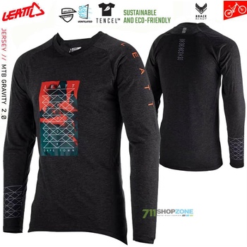 Leatt MTB Gravity 2.0 čierny melír