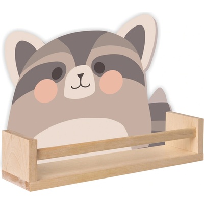 Vulpi Drevená polica do detskej izby Nakly Medvedík čistotný
