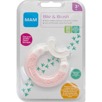 Mam Bite & Brush kousátko Pink 1 ks