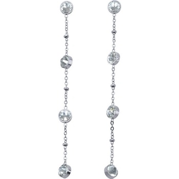 Crystalp oceľové náušnice s kryštálmi 42158.E