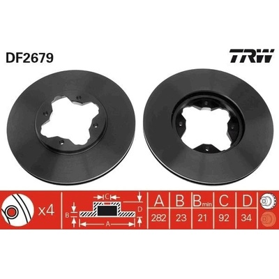 Brzdový kotúč TRW DF2679