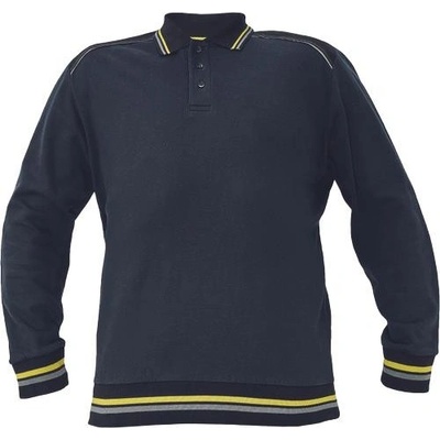 CERVA KNOXFIELD polo mikina antracit/žltá