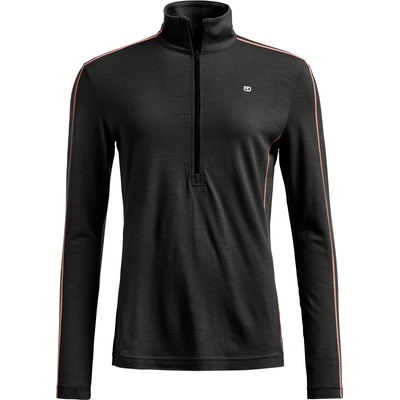 Ortovox Дамско мериносово термобельо Ortovox Women's 185 Rock'N'Wool Zip Neck Merino base layer - Black Raven - размер XS (115-2706-0111)