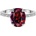 Silenti Jewelry Сребърен пръстен "Гранат" - 5 - 49мм (15.6мм диам. )