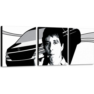 Ručne maľovaný POP Art obraz AL PACINO - 120x40 cm