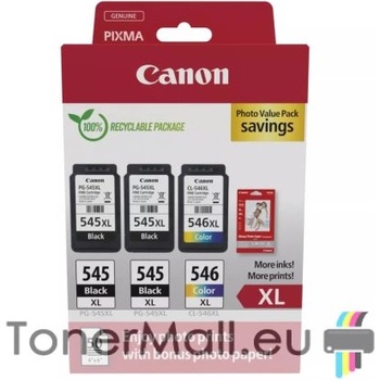 Canon Комплект 3бр. мастилени касети 2 x Canon PG-545XL / CL-546XL Photo Value Pack 8286B015AA