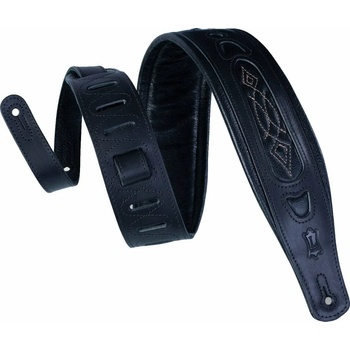 Image 1 of Levy's Rebel Leathers Black Embroidered Каишка за китара (PM31-BLK)