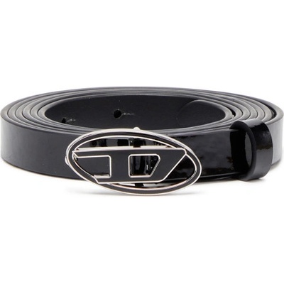 Diesel opasek OVAL D LOGO B-1DR 15 DOUBLE BE černá – Zboží Dáma