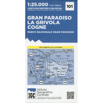 IGC Wanderkarte Gran Paradiso, La Grivola, Cogne