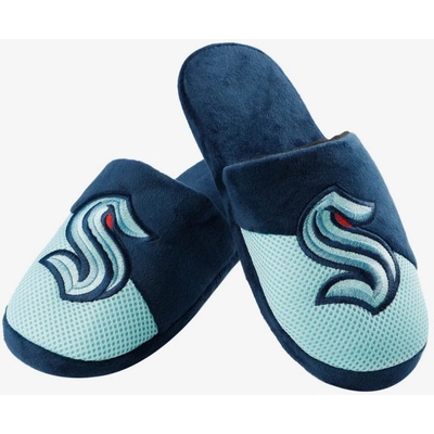FOCO Pánské pantofle Seattle Kraken Team Logo Staycation Slipper