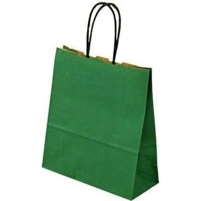 Papírová taška zelená ExtraTWIST 180x80x240 mm s krouceným uchem