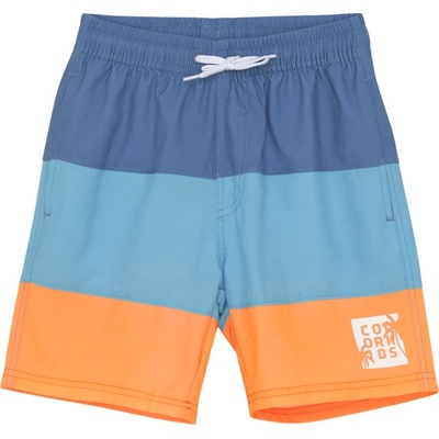 Color Kids-Swim Long Shorts Colorblock-7452-River Blue modrá