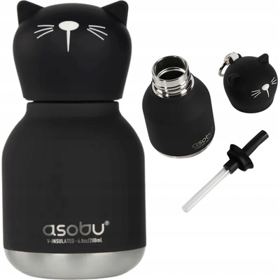 Asobu termoska mini čierny mačka 200 ml