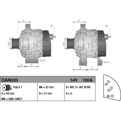 DENSO generAtor DAN020