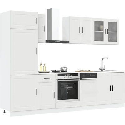 vidaXL Комплект кухненски шкафове от 8 части Kalmar, инженерно дърво (3314811)