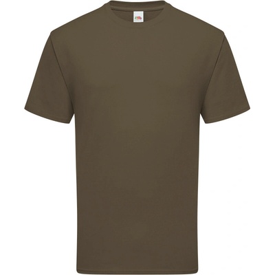 Fruit of the Loom tričko Iconic 195 T krátký rukáv pánské COT16142200101-truffle