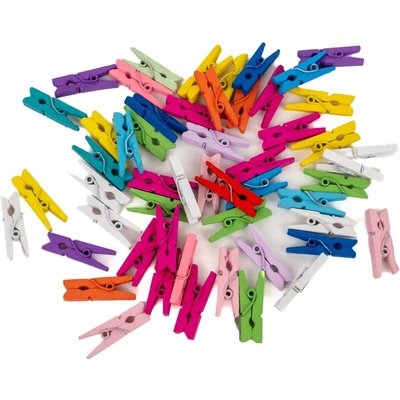 FANDY Kolíčky dekorační dřevěné Color malé