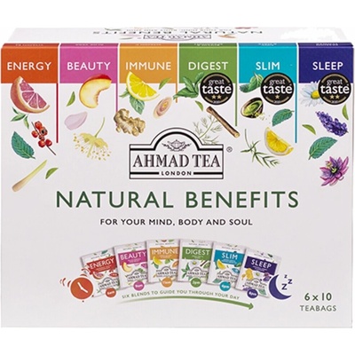 Ahmad Tea sada bylinných čajů Natural Benefits 60 x 2 g