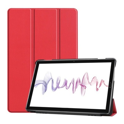 Gigapack Кожен калъф с ефект, Huawei MediaPad M6 10.8 WIFI, стоящ, активен флип, странично отваряне, функция TRIFOLD за маса, червен (5996457891320)