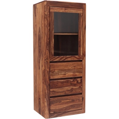 indickynabytek.cz - Vitrína Tina 60x150x45 z masivu palisandr / sheesham