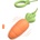 Sex HD Carrots - вибратор морков - оранжев силикон