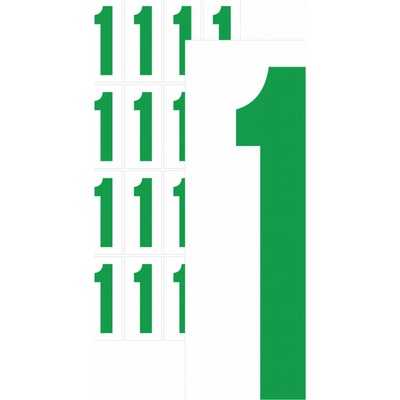 Čísla samolepicí 1 zelená samolepící vinylová fólie velikost znaku 300 mm – Zbozi.Blesk.cz