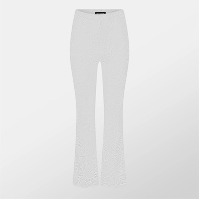 Missy Empire Дамски панталони Missy Empire Lace Flared Trousers Womens - White