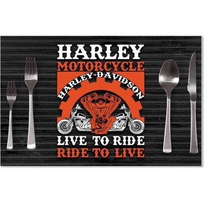 Sablio Prestieranie Harley-Davidson Live to ride, ride to live 40x30cm