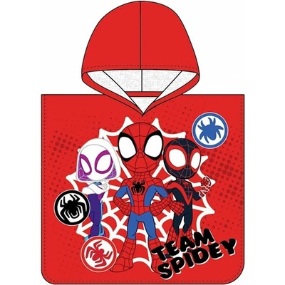 Cooneen pončo Spidey motív Team 50 × 115 cm