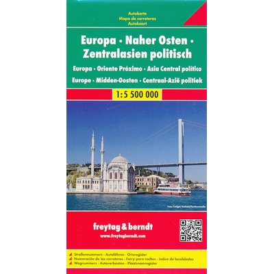 Europa-Naher Osten-Zentralasien politisch/Evropa,Blízký Východ,Stř. Asie 1:5,5M/politická mapa - neuveden