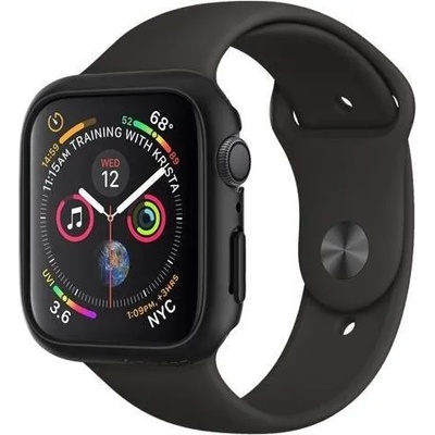 Spigen Противоударен Калъф за Apple Watch SE/ 6/ 5/ 4 44 mm, Spigen Thin Fit Case, Черен (062CS24474)