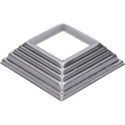 Krytka, plech, 100 x 100 x 29 mm, diera 52 x 52 mm, výlisok