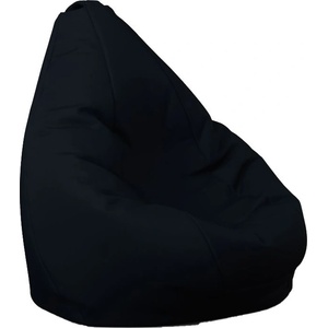 PUFRELAX Пуф, круша за деца 4-14 г. , 160л. Nirvana Light - Teteron Black, За открито, Перящ се калъф, Пълнеж от Полистиролни перли (PUF-G-NL-TEX-BL) - topmall