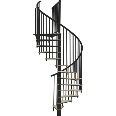 Minka STAIRS Kombinované točité schodiště Switch dub/černá pr. 160 cm