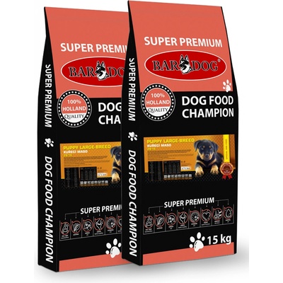 Bardog Puppy Large & Breed 28/16 Chicken 2 x 13 kg